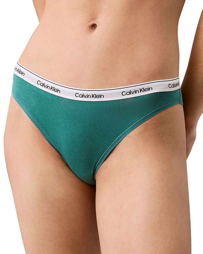 

Современный бикини с логотипом Calvin Klein, зеленый