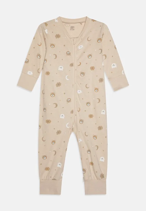 Спальный комбинезон унисекс с изображением медведя на спине Lindex, Light Beige
