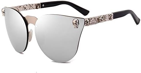 

Винтажные солнцезащитные очки для женщин и мужчин, металлический череп, розовое золото, стильные солнцезащитные очки для женщин с защитой от УФ-излучения UV400 MTZJH, 6