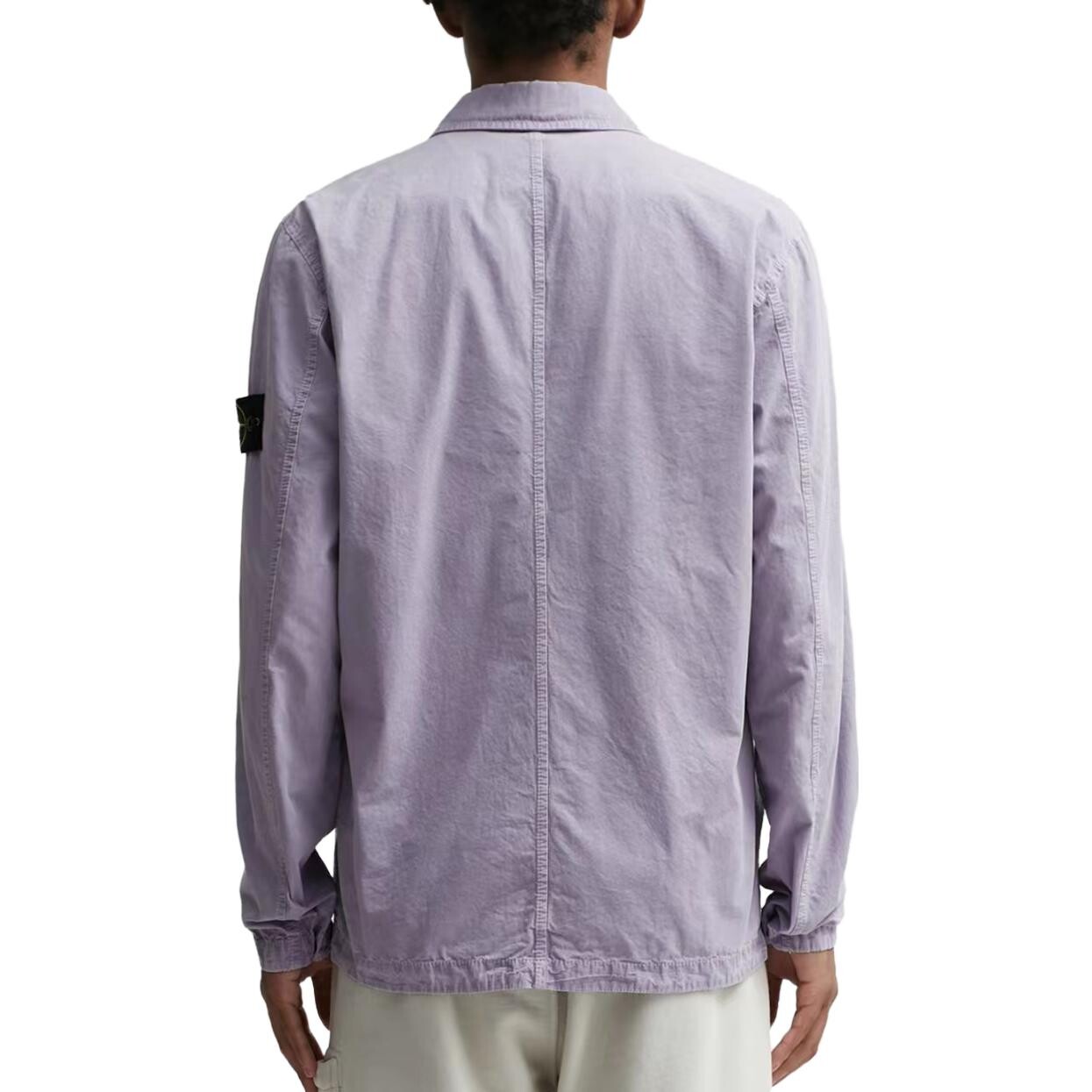 Рубашка мужская лавандовая Stone Island, цвет Lavender — фото 4