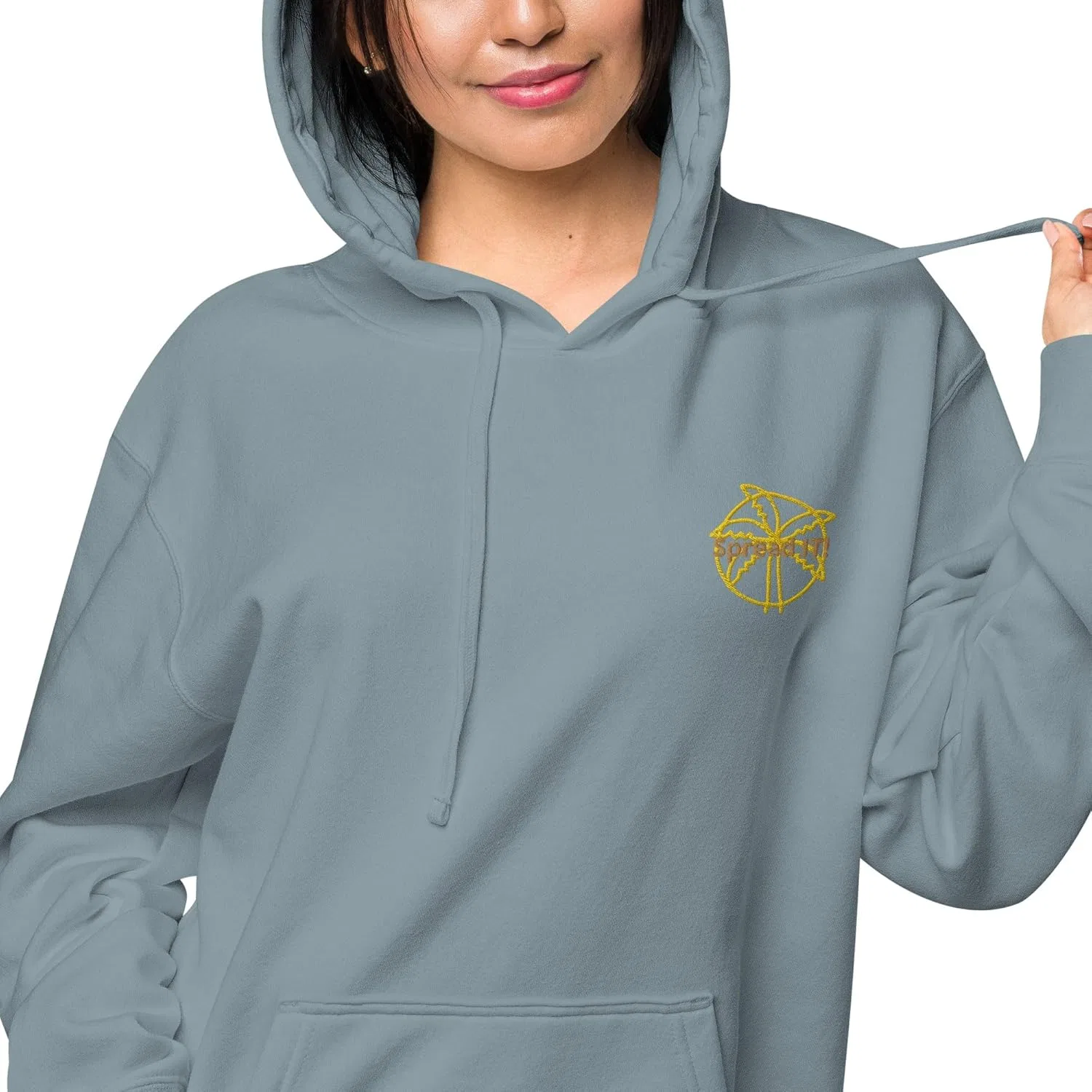 Худи, пигментное окрашивание, Unisex, Pigment Slate Blue