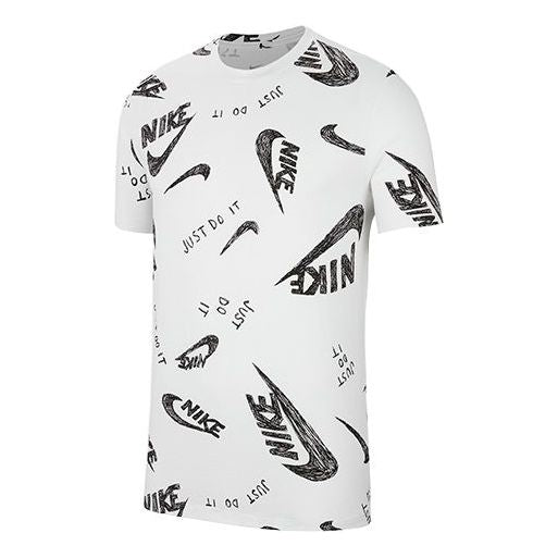 

Футболка sportswear full logo short sleeve 'white' Nike, белый