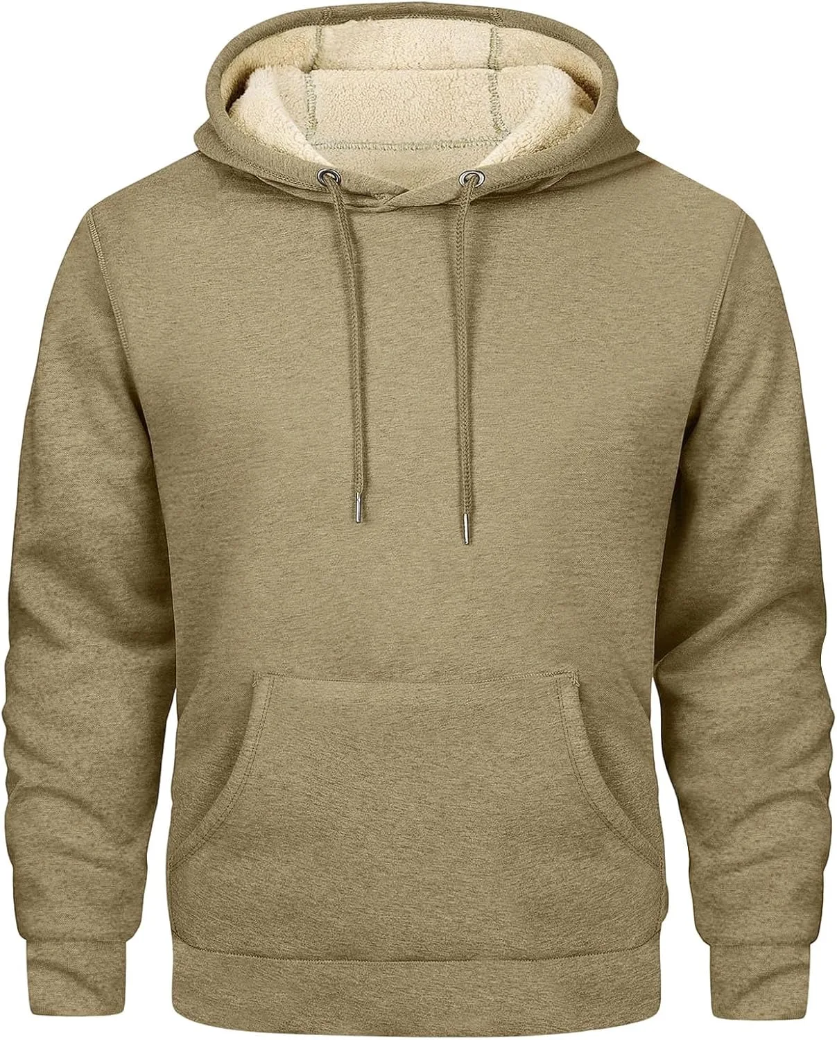 

Мужская толстовка с подкладкой из шерпа и карманом-кенгуру VgueElegc