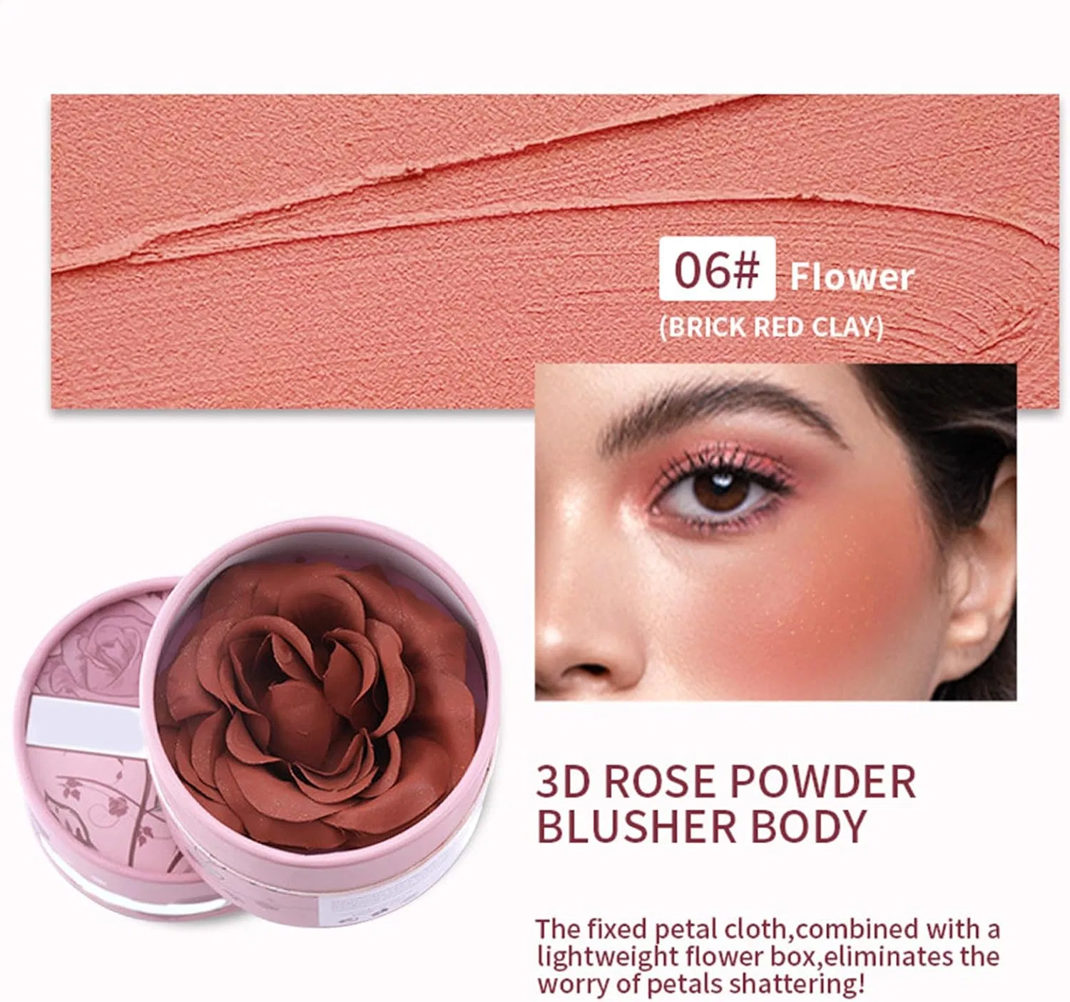 Румяна с ароматом розы Rose Blush Teak 3.5g — фото 2