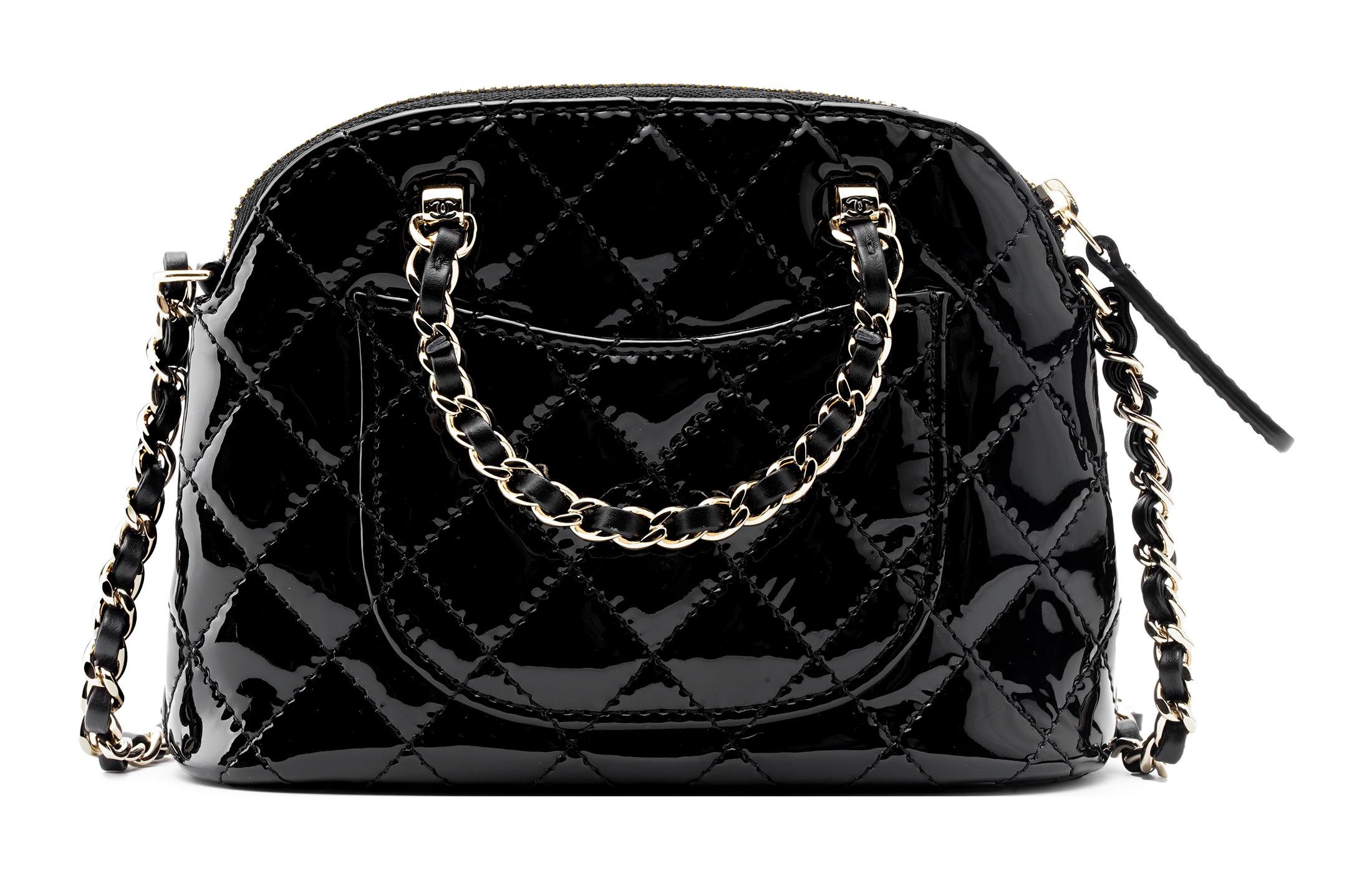 Кожаный клатч на одно плечо через плечо женский черный CHANEL — фото 3