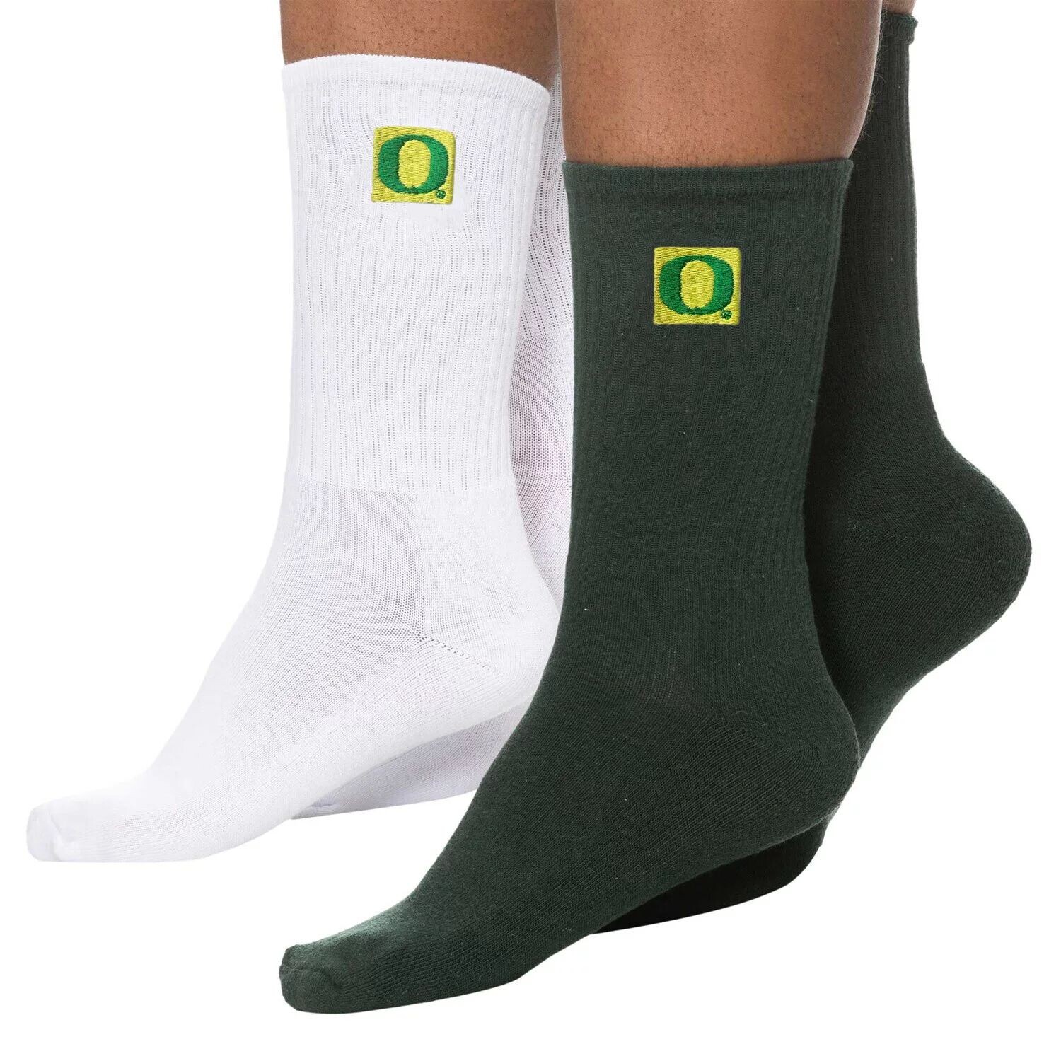 

Женские носки ZooZatz зеленого/белого цвета Oregon Ducks (2 пары четверть длины)