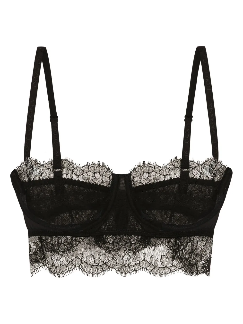 

Кружевной бюстгальтер-балконет DOLCE & GABBANA, черный