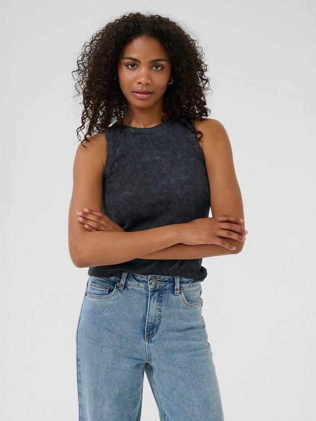 

Жилет из хлопковой смеси Dodal KAFFE, Washed Black