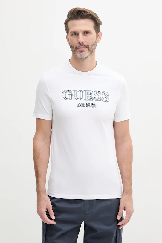 

Хлопковая поло Guess, белый