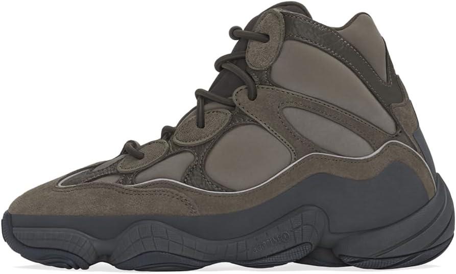 Мужские кроссовки adidas Yeezy 500 на шнуровке, темно-серый — фото 2