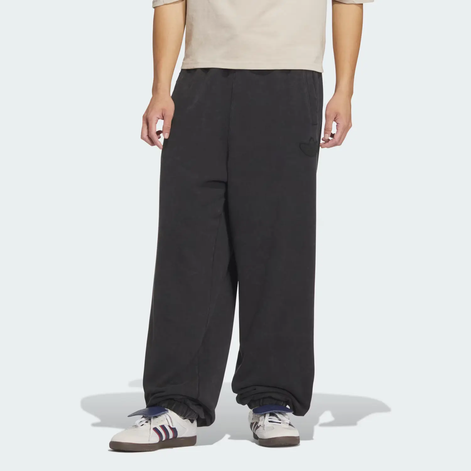 Повседневные брюки мужские WASHED черного цвета Adidas Originals, черный — фото 2
