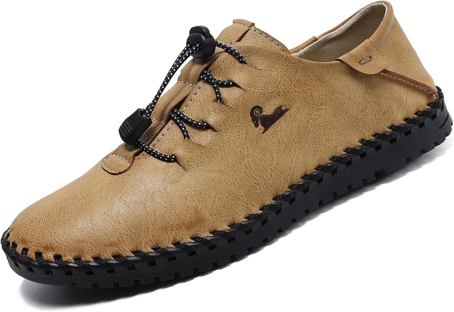 

Мужские повседневные кожаные лоферы RiceelSor с низким ходом, ручной прошивкой, без шнурков, с эластичными застежками, однотонные, летние, дышащие, модные, для работы в офисе и прогулок, Sand Color