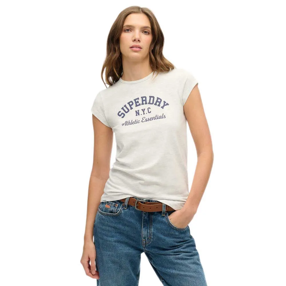 

Футболка с коротким рукавом Superdry Athletic Essential Slub, бежевый