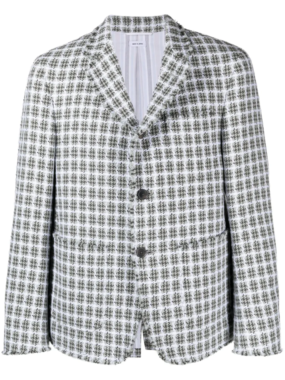 

Однобортный пиджак в клетку THOM BROWNE, серый