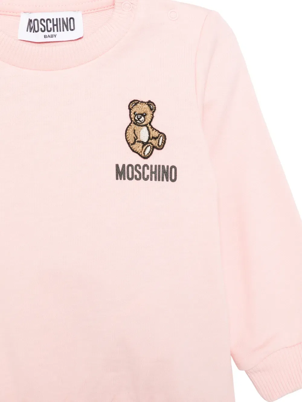 Толстовка с вышивкой "Мишка" Moschino Kids, розовый — фото 3