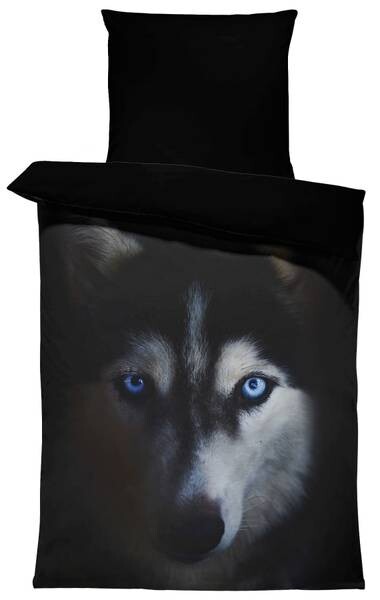 

Комплект постельного белья One-Home Wolf 135x200 cm, 135x3x200 см, черный