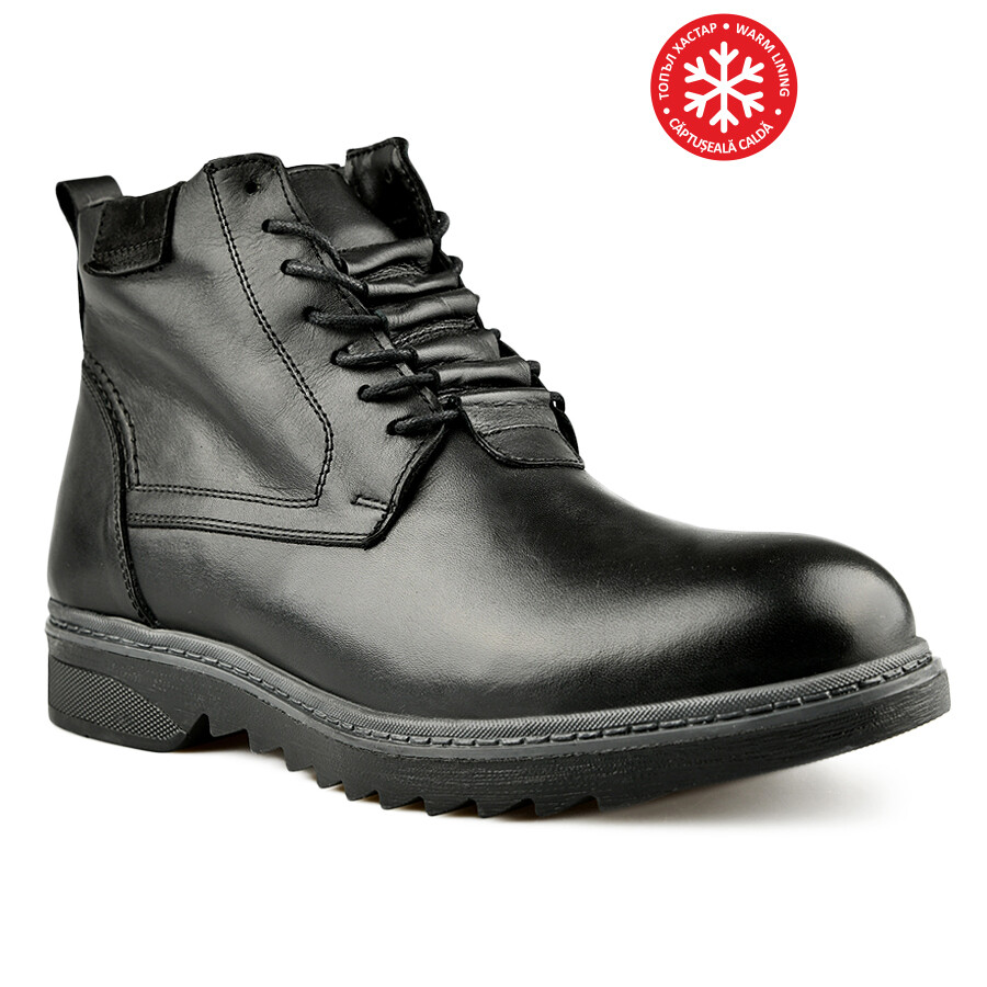 

Мужские повседневные ботинки черные на теплой подкладке Tendenz, Черный, Мужские повседневные ботинки черные на теплой подкладке Tendenz