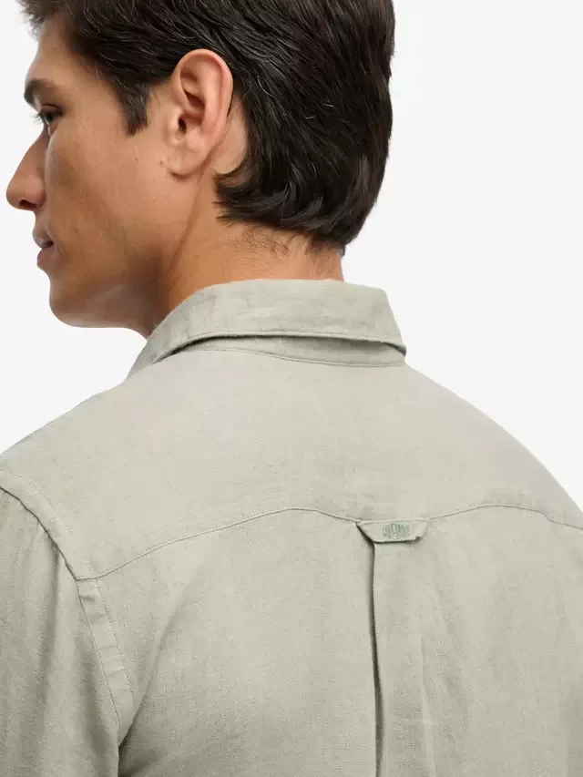 Льняная рубашка Ривьера Superdry, Bay Green — фото 4