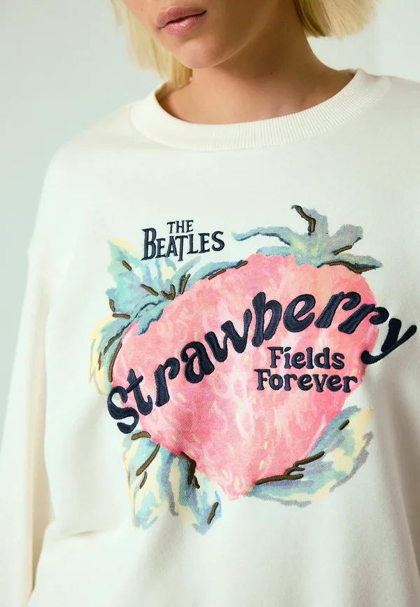 Толстовка с круглым вырезом Next, Cream The Beatles Strawberry Fields Graphic — фото 3