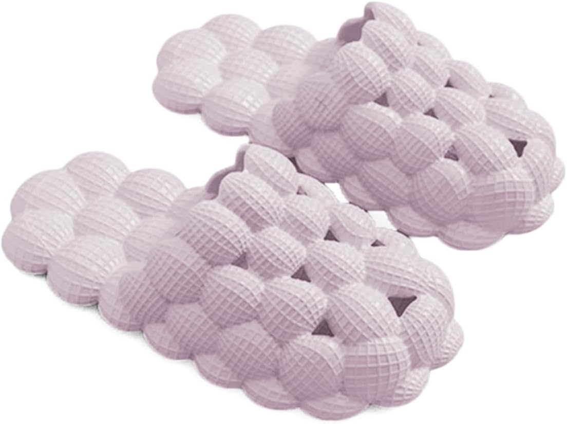 

Тапочки для ванной для женщин и мужчин, противоскользящие домашние шлепанцы, сандалии для душа, пляжа и бассейна Auxdiq, фиолетовый