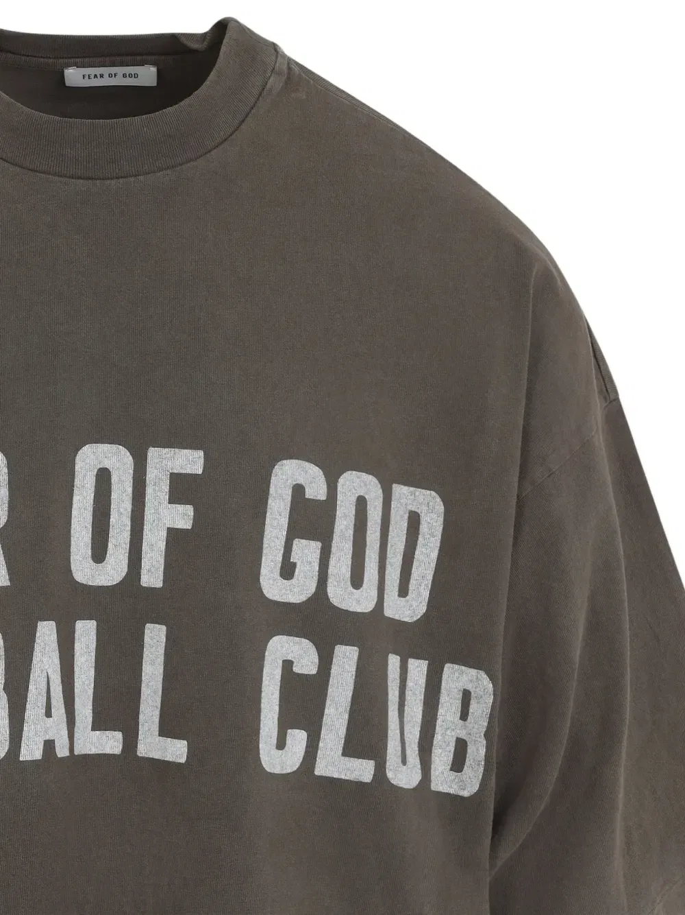 Футболка из хлопка с логотипом Fear Of God, коричневый — фото 3