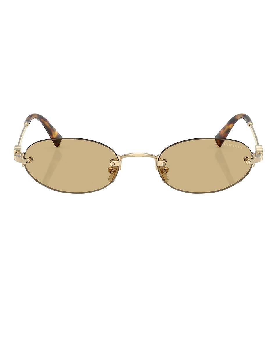

Овальные солнцезащитные очки Miu Miu, Pale Gold