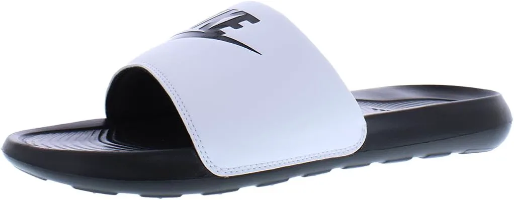 Мужские шлепанцы Nike Victori One с принтом, черно-белый