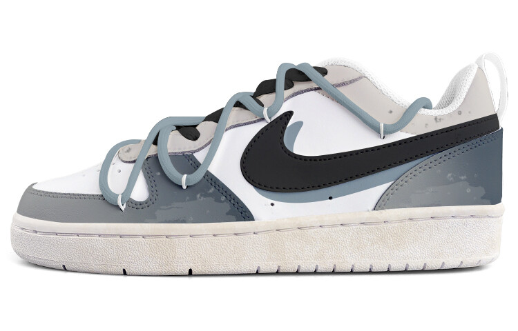 

Кроссовки Nike Court Borough Series Skateboarding Shoes Women's Low-top Black, серый