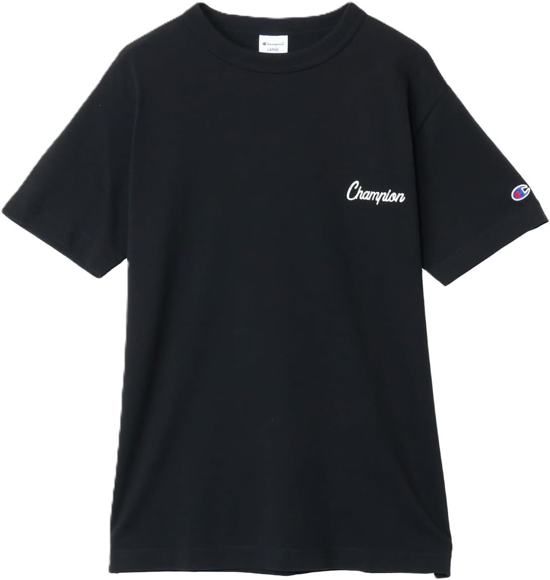 

Мужская футболка Champion с коротким рукавом и круглым вырезом, 100% хлопок, графический логотип, базовый размер C8-X319, белый/черный