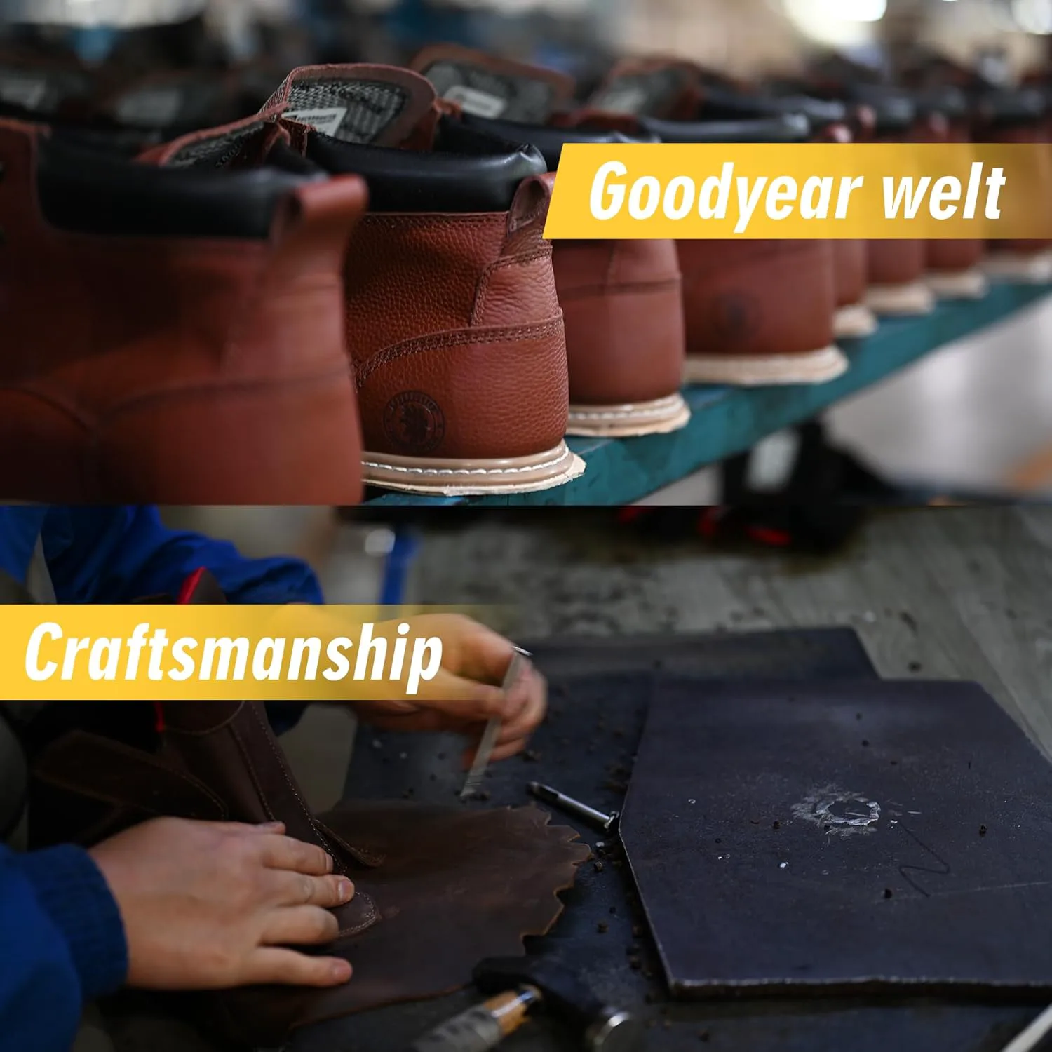 

Ботинки ROCKROOSTER Walker для мужчин, 6-дюймовый мягкий носок, удобные ботинки с клиновидной подошвой, поддержкой свода стопы, усталость-защитой, кожаные утепленные защитные ботинки, электрозащитные AP360