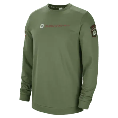 

Толстовка Nike College Dri-FIT (Ohio State), цвет Treeline/University Red