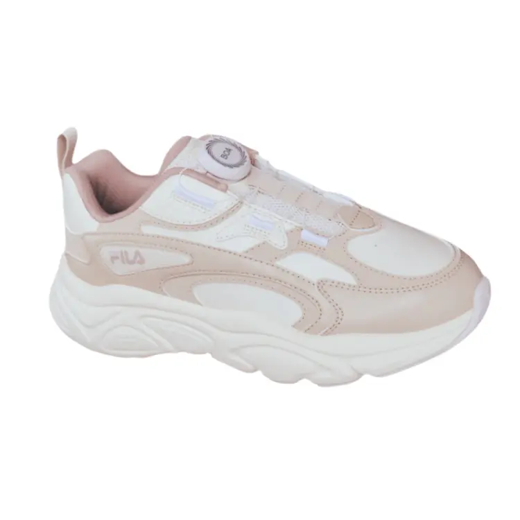 Кроссовки для бега FILA Mars Abrasion Resistant Low Top для детей, цвет экрю, для подростков FILA KIDS, белый — фото 4
