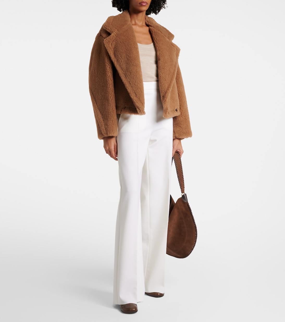 Пальто из верблюжьей шерсти и шелка Гардоне Max Mara, Cammello — фото 2