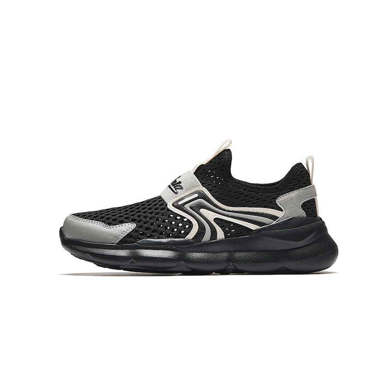 

Антиударные амортизаторы дышащие легкие амортизаторы низкие детские повседневные кроссовки Antakids, черный/серый