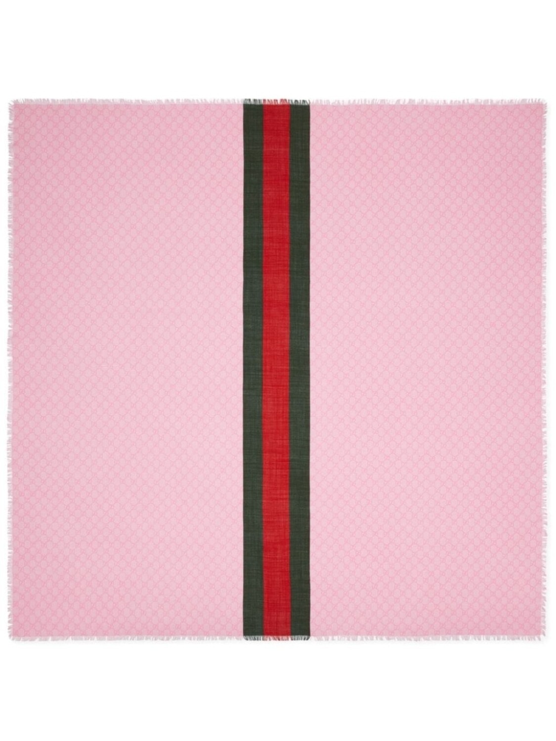 

Gucci шерстяная шаль с отделкой Web, розовый