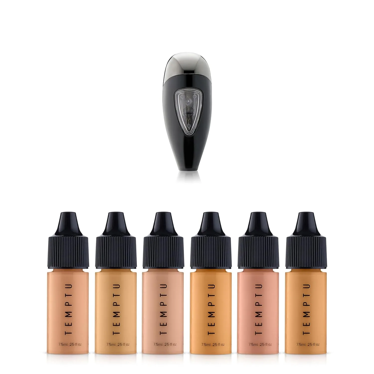 Стартовый набор тональной основы TEMPTU Perfect Canvas Hydra Lock Airbrush Foundation (светлый/средний оттенок) и картриджи для Airpod Pro., Light/Medium