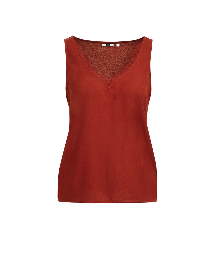 

Кружевной топ WE Fashion Top, коричневый