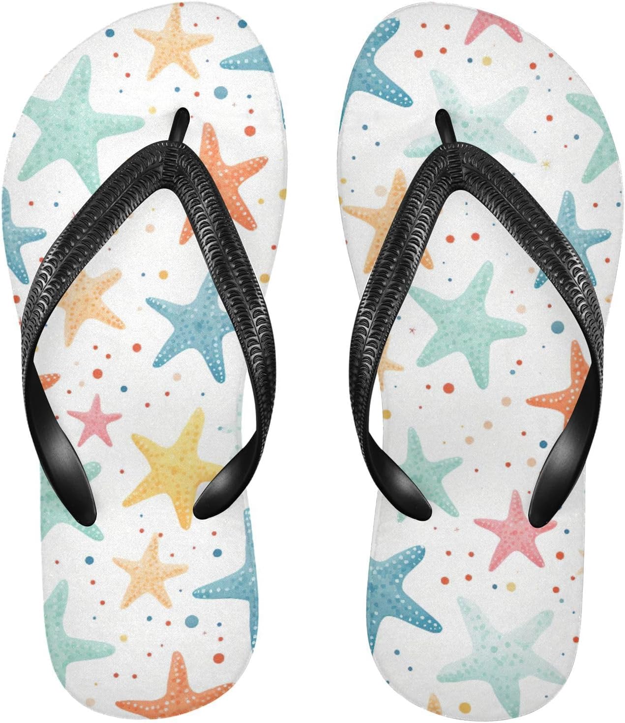 

Женские и мужские пляжные шлепанцы Starfish Dots с антипоскользящей подошвой, резиновые летние тапочки, сандалии для душа Sinestour