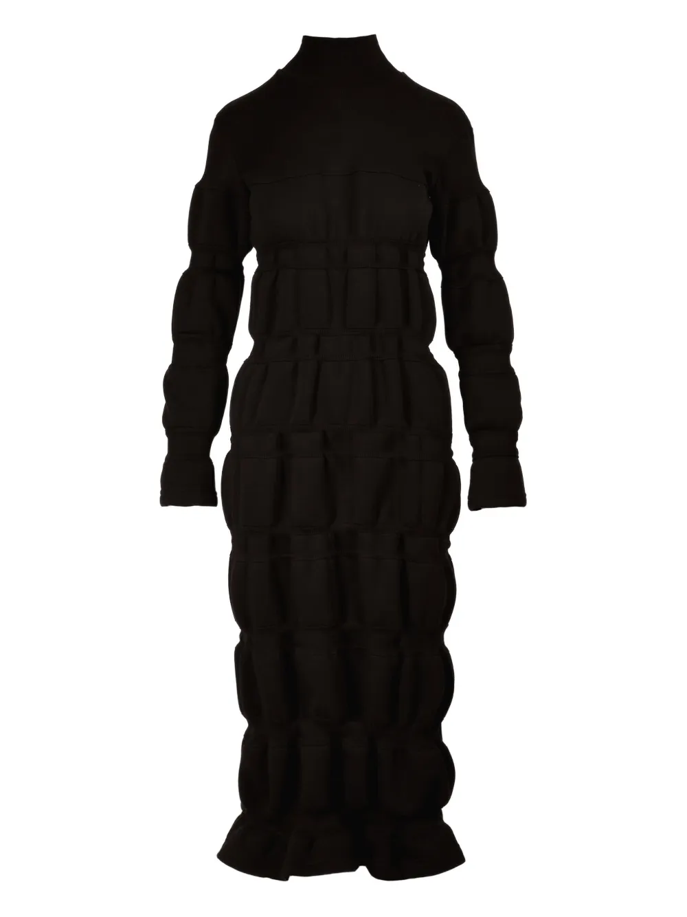 

Ярусное платье с высоким воротником Ioana Ciolacu, черный