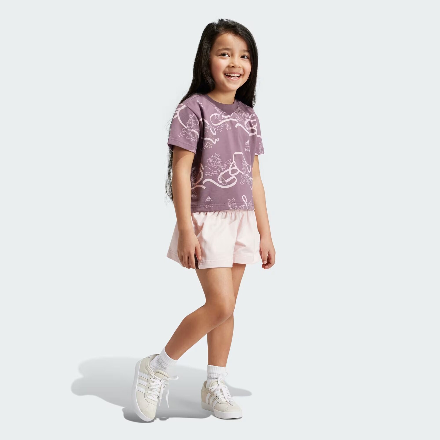 

Комплект футболок Disney Минни и Дейзи Adidas, цвет Shadow Fig/Sandy Pink Met.