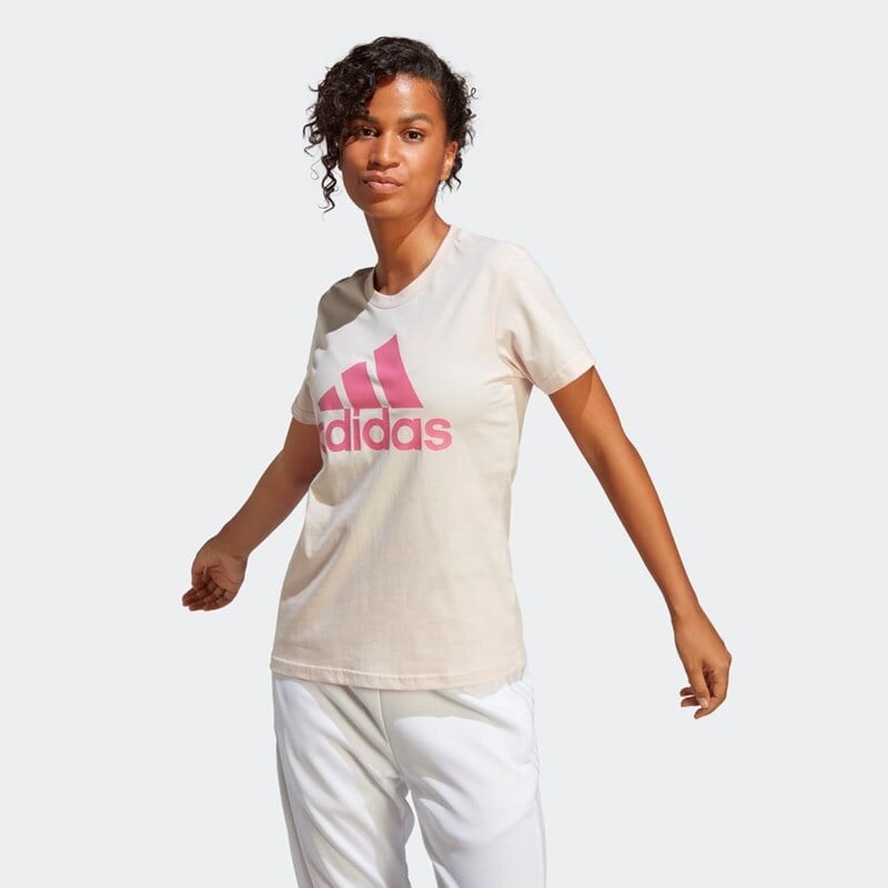 

Женская футболка с логотипом Homewear Essentials Adidas, коричневый