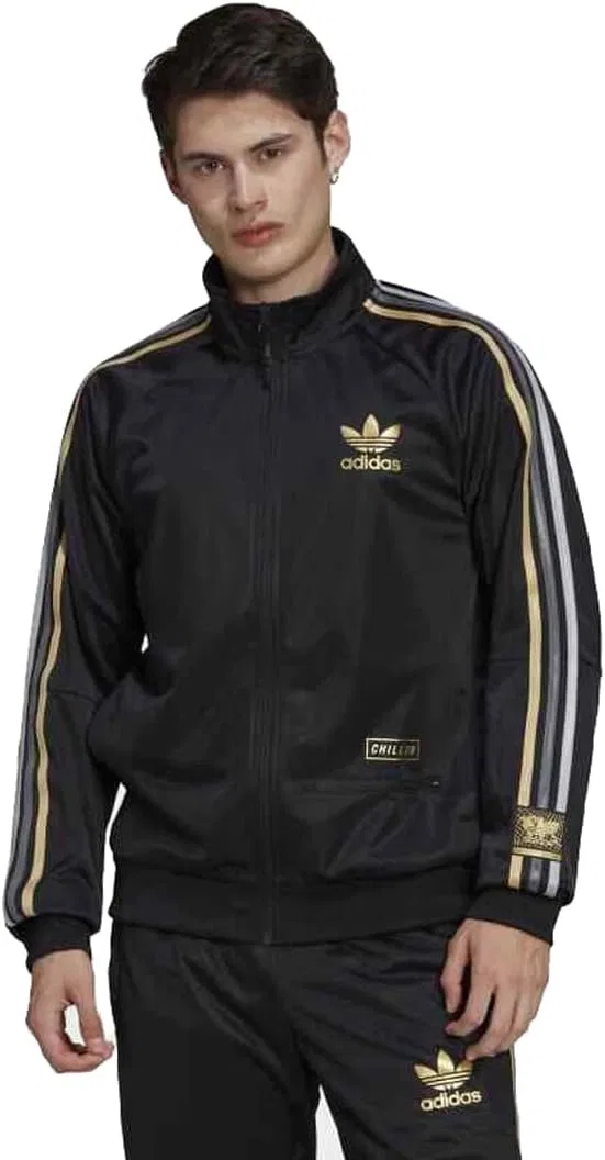 Спортивная куртка adidas Originals Chile 20, черный/золотой