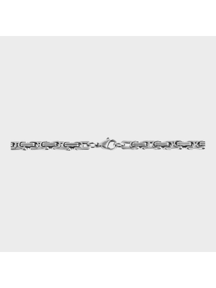 

Adeliás Колье унисекс - цепочка «Кингс» из нержавеющей стали, 60 см, серебристый цвет