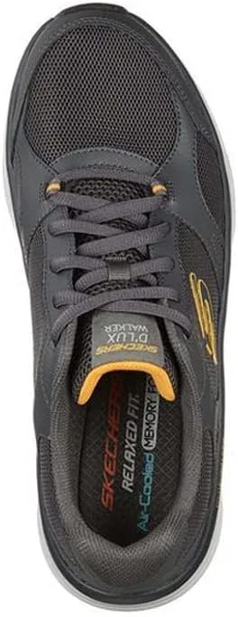 Кроссовки Skechers Men's D'lux Walker Mainstream Oxford, Charcoal Orange — фото 2