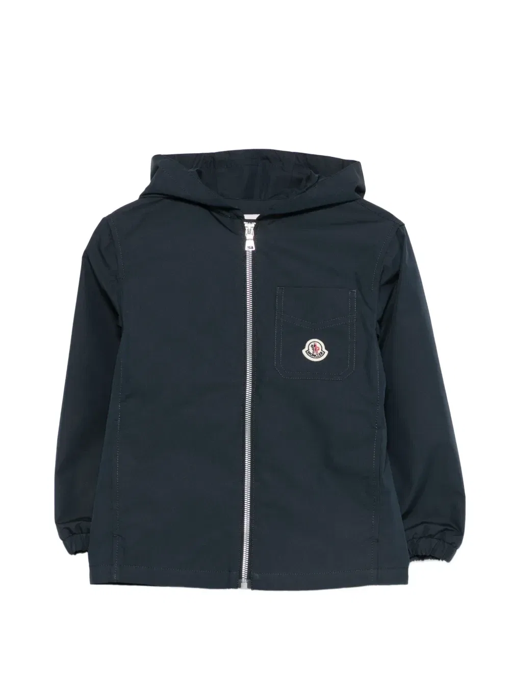 Куртка с капюшоном и накладными карманами Moncler Enfant, синий