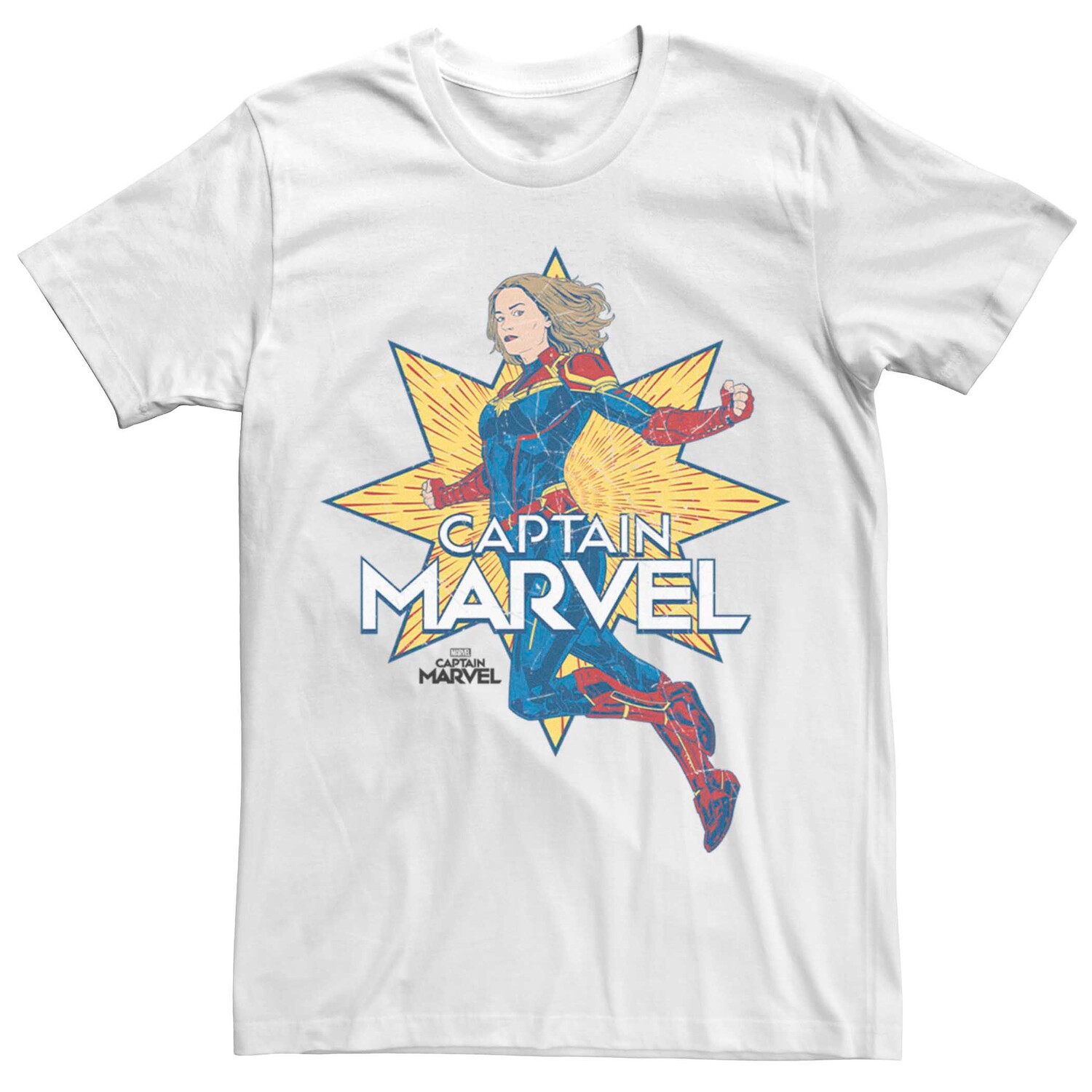 

Мужская футболка с героями мультфильмов Marvel Captain Marvel Star Burst Licensed Character