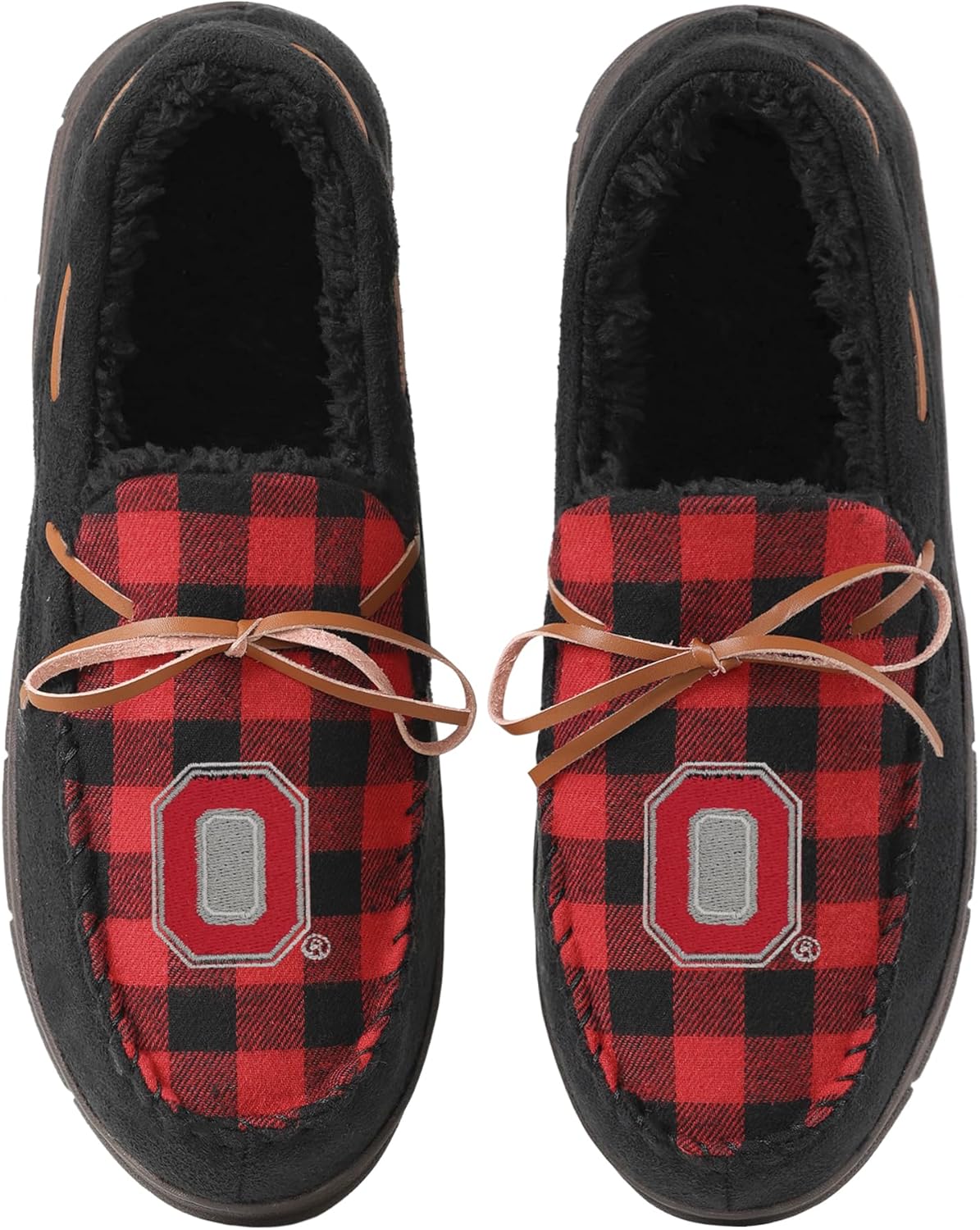 

Мужские фланелевые тапочки-мокасины FOCO NCAA, Ohio State Buckeyes