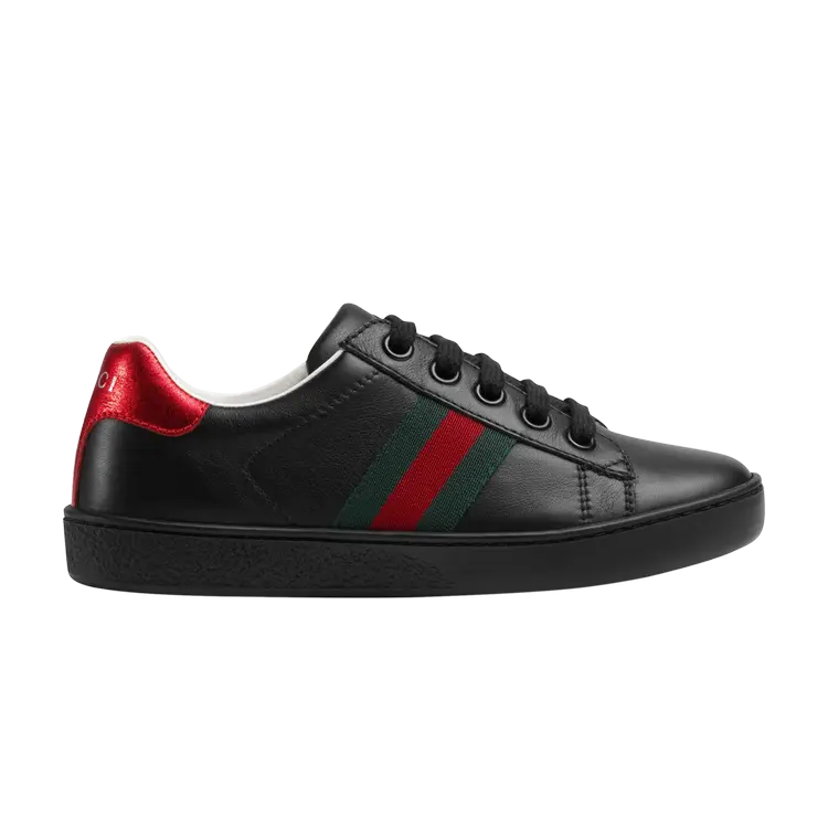 

Кроссовки Gucci Ace Leather Kids, черный