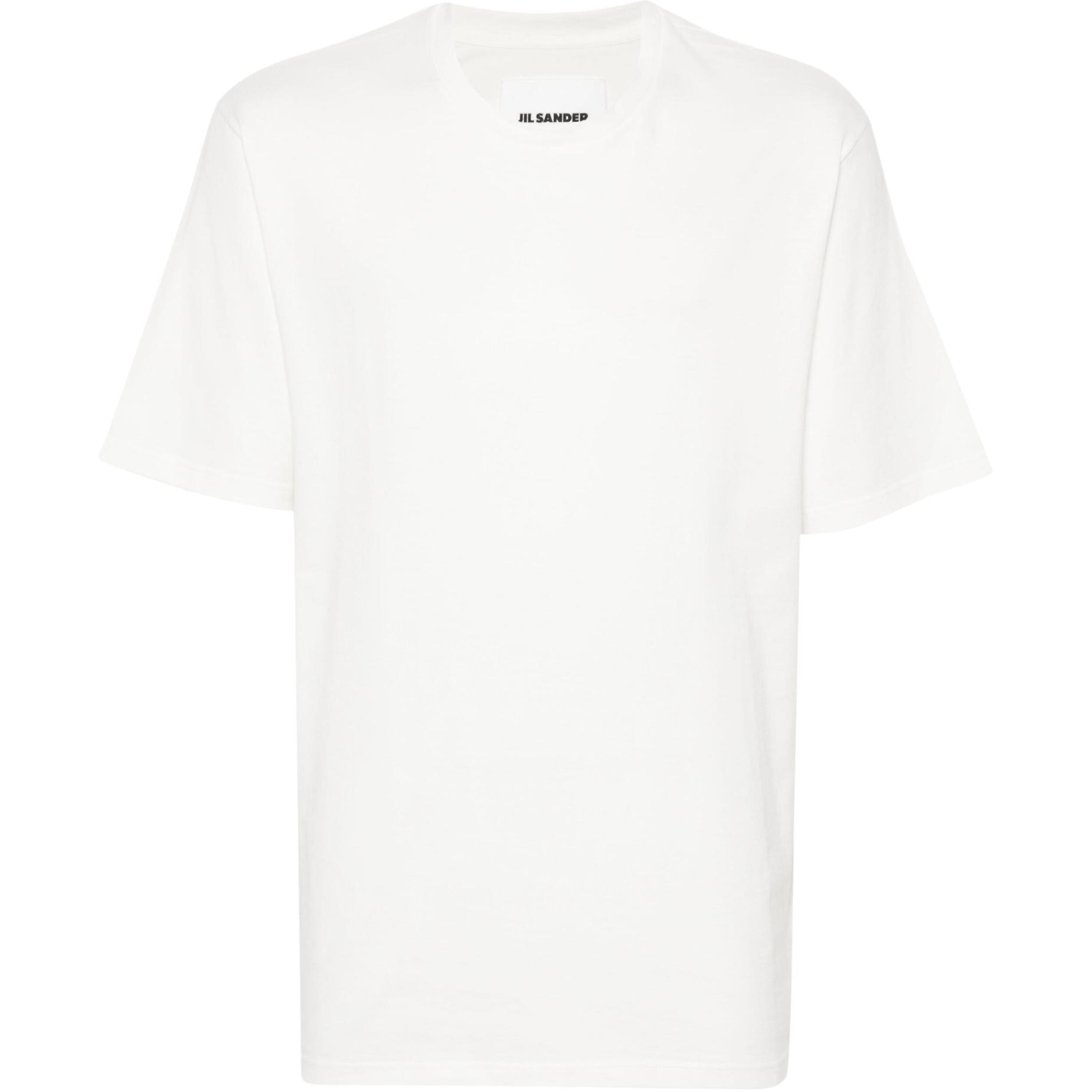 

Футболка из хлопка с принтом логотипа JIL SANDER, белая