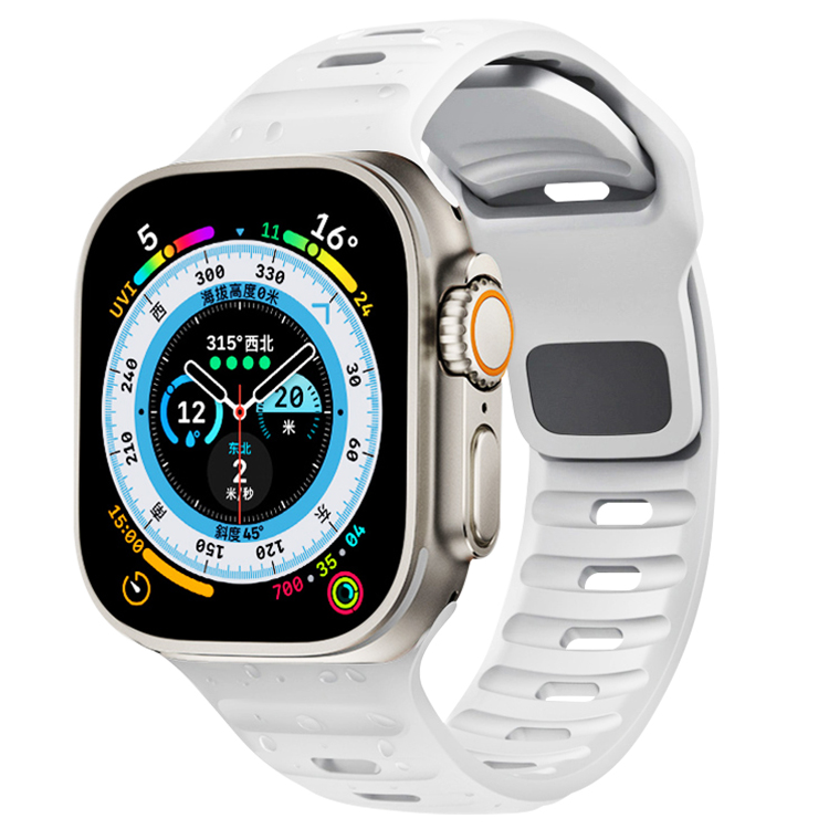 

Vobafe Часы Strap Apple Compatibility Silicone Material, Square buckle silicone-ceramic white